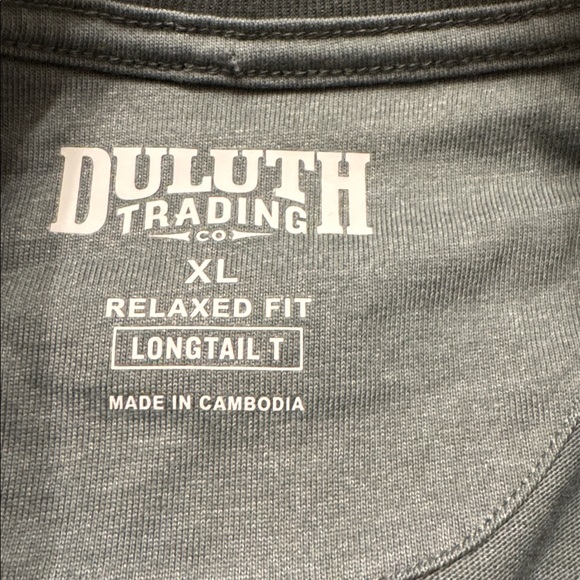 Duluth Men's Longtail T Relaxed Fit Long Sleeve Sage Green T-Shirt Size XL NWT - Picture 3 of 7